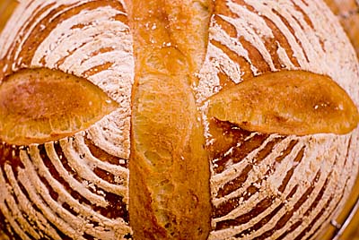 Round Sourdough Bread by Larry Andersen