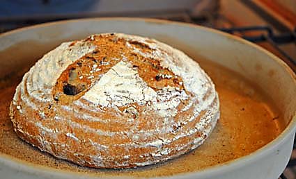 First time using a pan, I won't use my bread cloche for some time