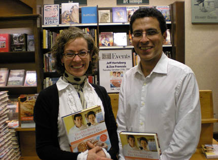Zoë François and Jeff Hertzberg with their book Healthy Bread in Five Minutes a Day