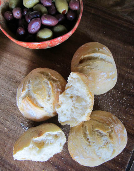 Weeknight Semolina Bread baked in a cloche - Bread Experience
