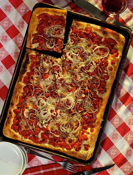 Homemade Sicilian-Style Pizza