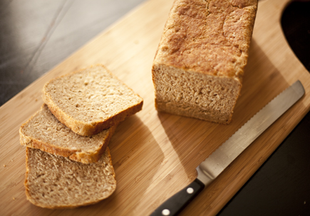 100% whole-wheat sandwich loaf in Pullman pan with lid