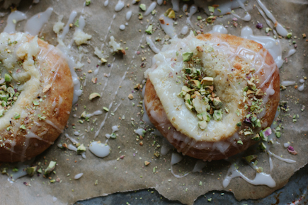 Brioche Danish with Goat Cheese and Pistachios