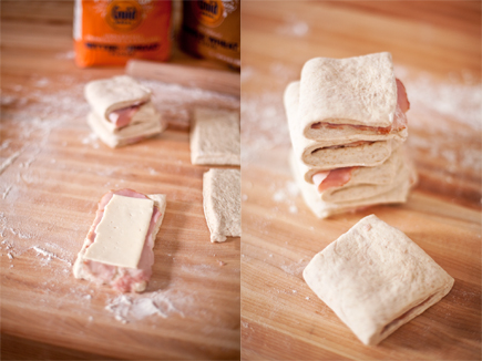 Ham and Cheese Pull-Apart Bread Before Baking | Artisan Bread in Five Minutes a Day