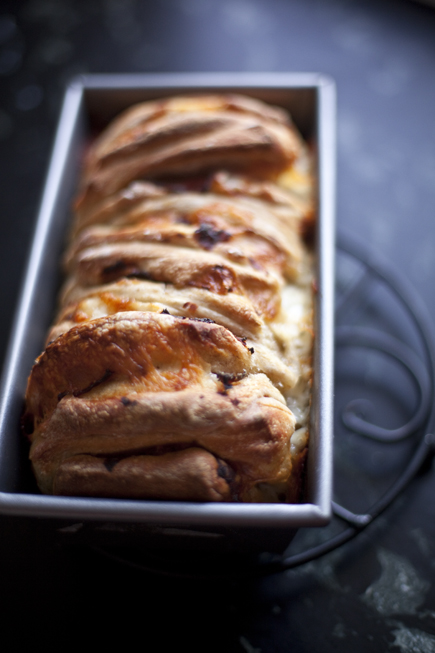 Pull Apart Bread with Ham Cheese Artisan Bread in Five Minutes