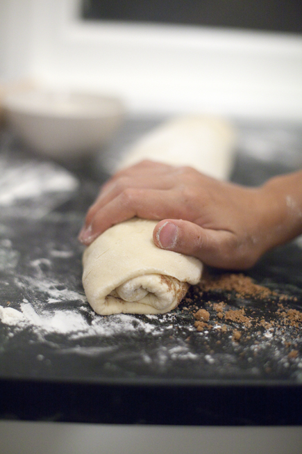 Roll of cinnamon bun dough | Artisan Bread in Five Minutes a Day