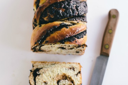 braided chocolate and cacao nib bread | bread in 5