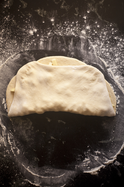 Folding Bread Dough Over Chopped Apples | Artisan Bread in Five Minutes a Day