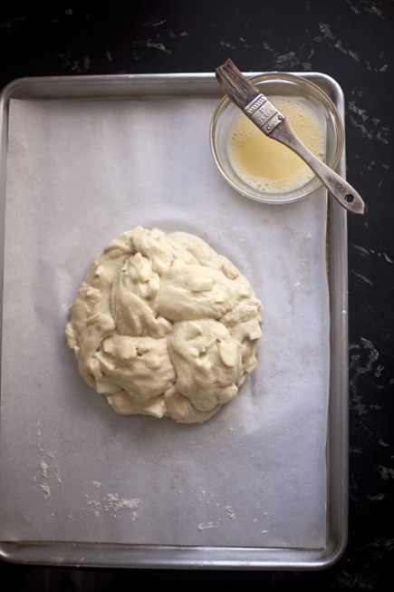 Apple and Honey Challah Before Baking with Egg Wash | Artisan Bread in Five Minutes a Day