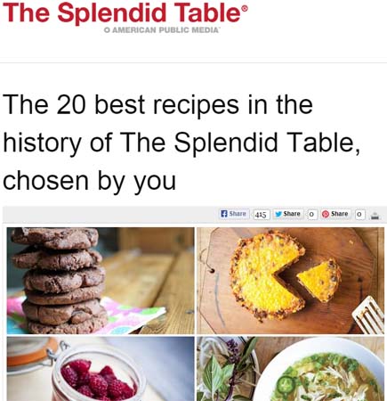 #1 recipe on the Splendid Table
