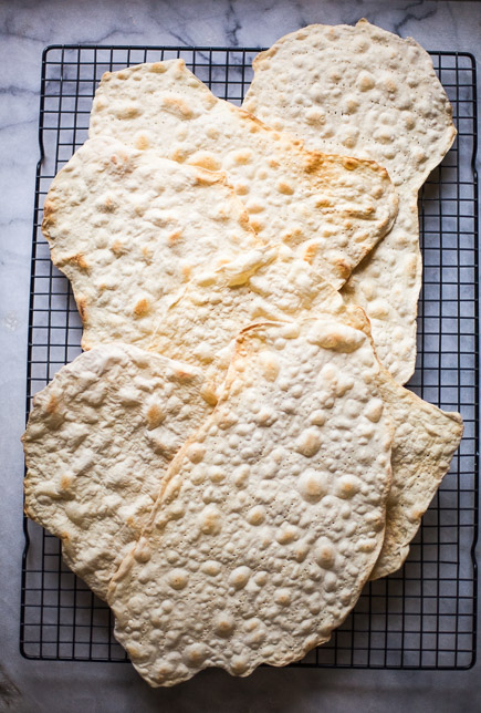 Homemade Matzoh on a Cooling Rack | Artisan Bread in Five Minutes a Day