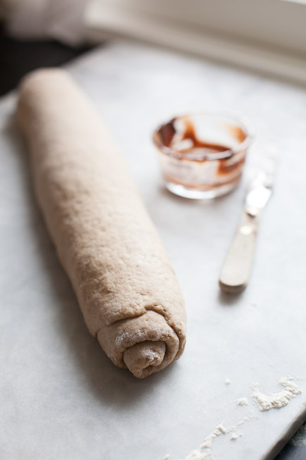 Nutella Swirl Bread Dough Rolled Up | Artisan Bread in Five Minutes a Day