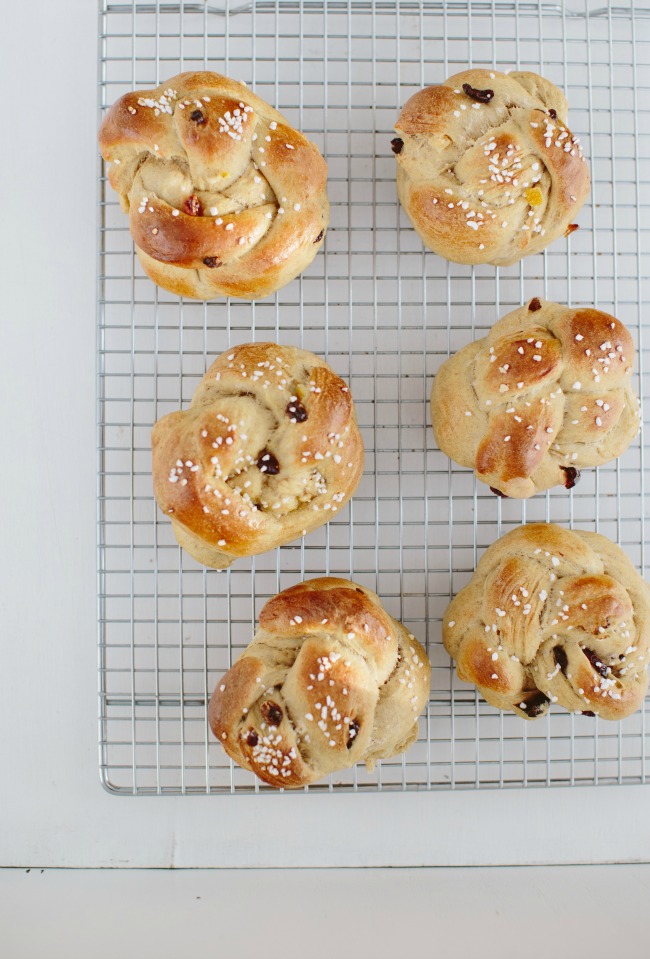 Milk and Honey Braided Buns with Dried Fruit | Artisan Bread in Five Minutes a Day