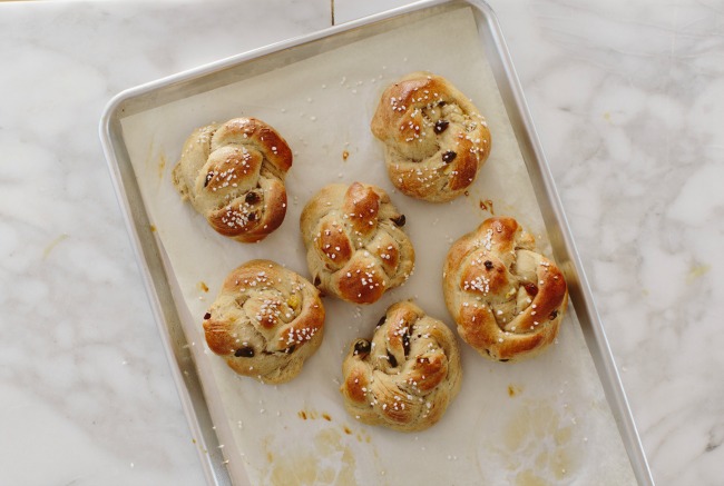 Milk and Honey Braided Buns with Dried Fruit | Artisan Bread in Five Minutes a Day