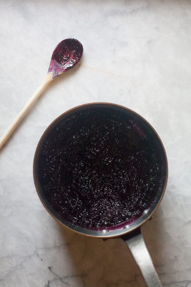 Blueberries in a saucepan | Artisan Bread in Five Minutes a Day