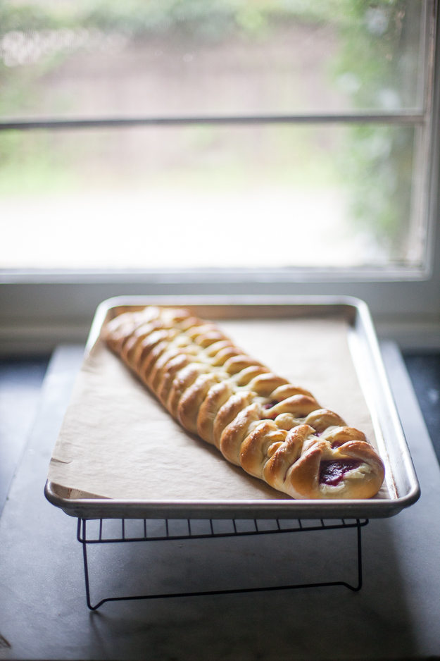 Baked Raspberry and Cream Cheese Brioche Braid | Artisan Bread in Five Minutes a Day