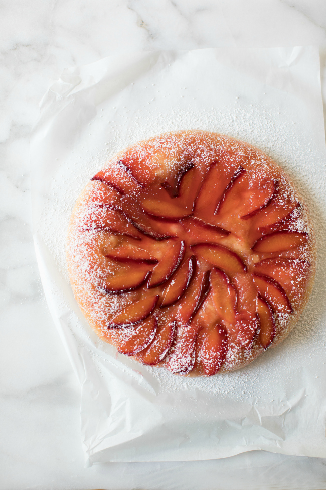 Upside Down Plum Brioche Cake | Artisan Bread in Five Minutes a Day