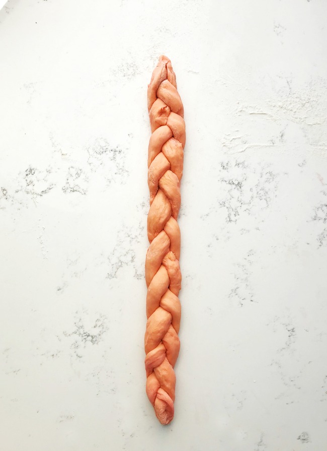 Pink Bread Dough Braid | Artisan Bread in Five Minutes a Day