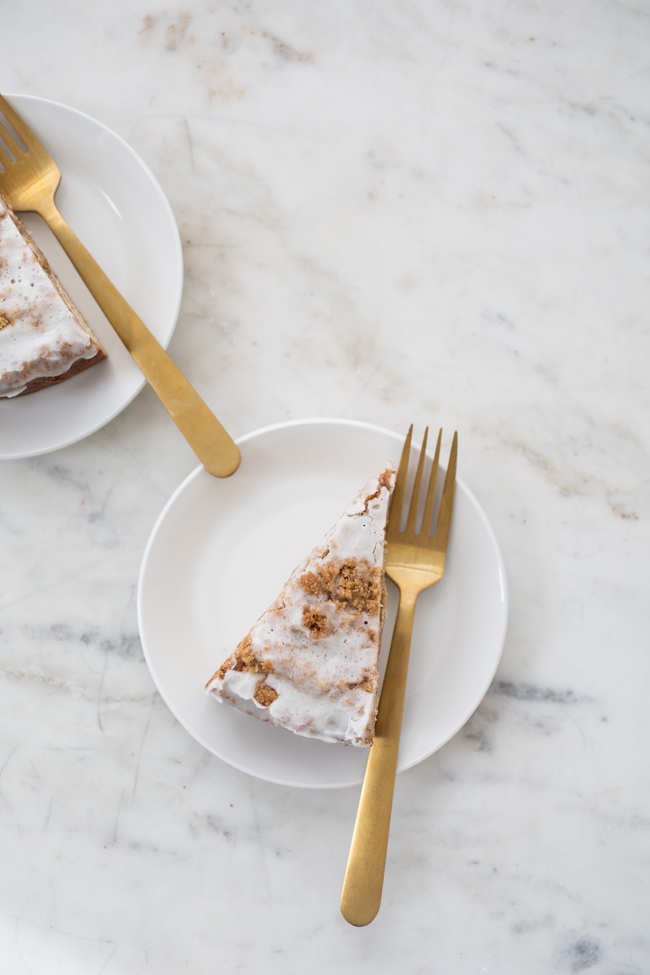 Strawberry Rhubarb Streusel Coffeecake